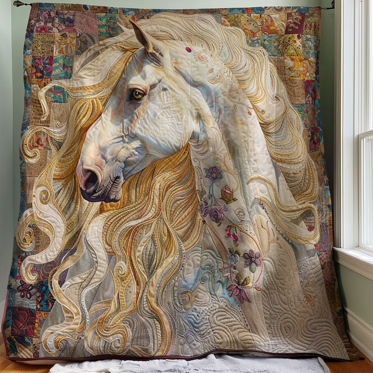 Art Horse Quilt Blanket Throws And Blankets Mothers Day Gift For My Daughter