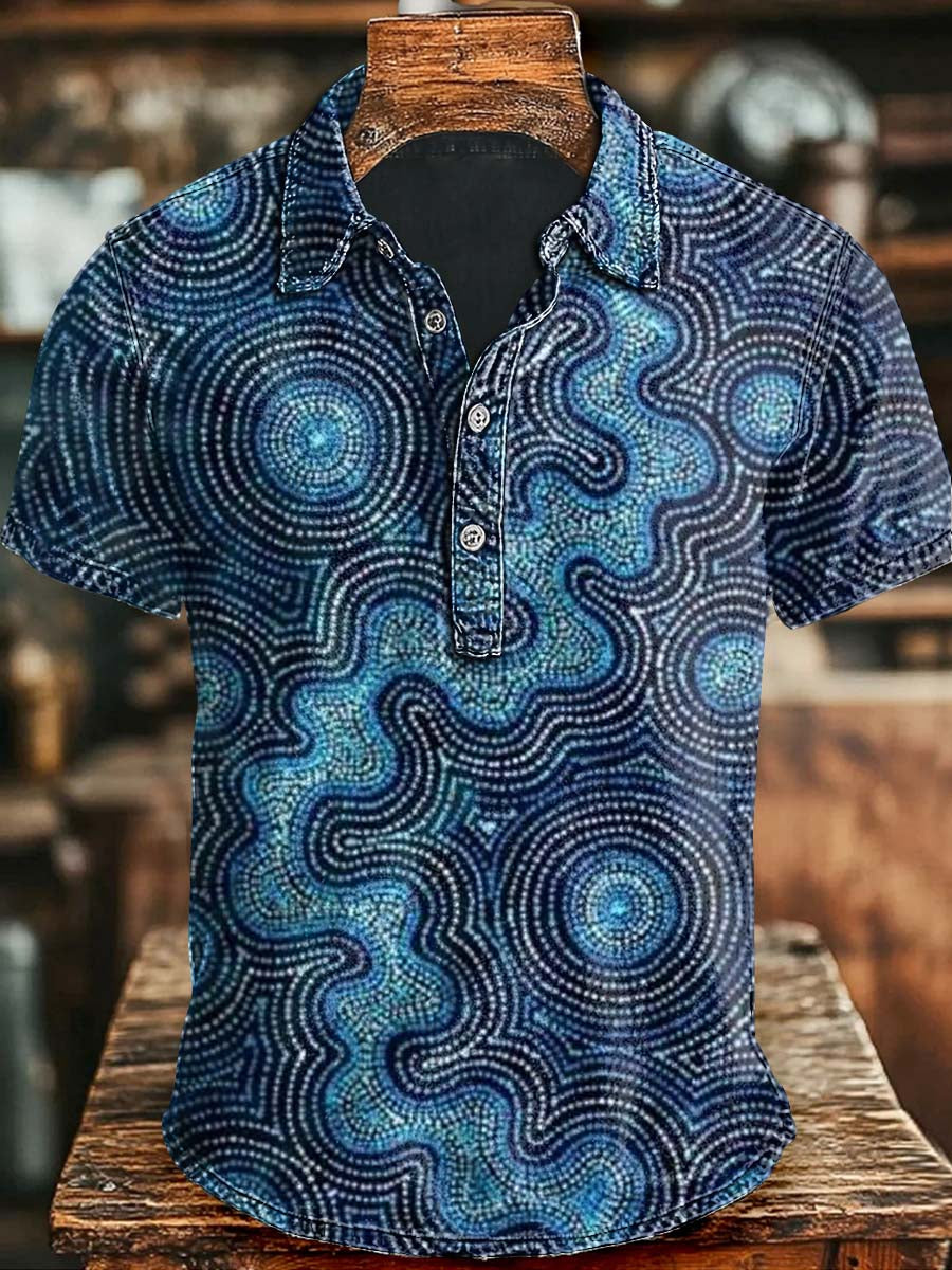 Art Irregular Casual Print Short Sleeve Polo Shirt Apparel Halloween Day Gift Ideas For Lovers