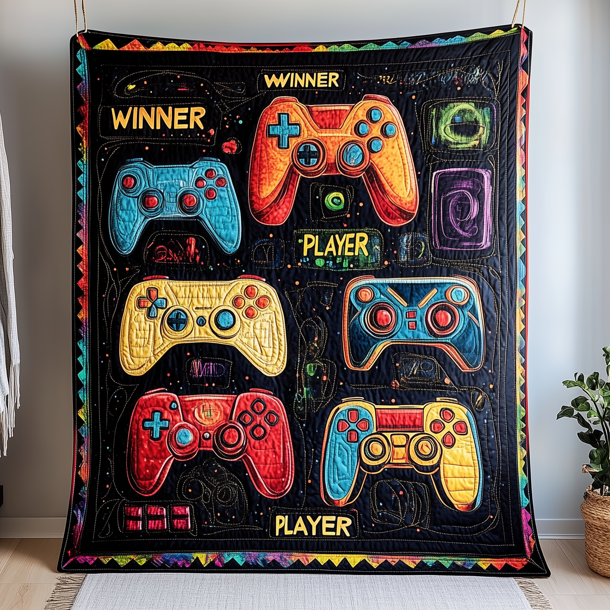 Art of Gaming Quilted Blanket Christmas Throw Blanket Christmas Presents For Gamers