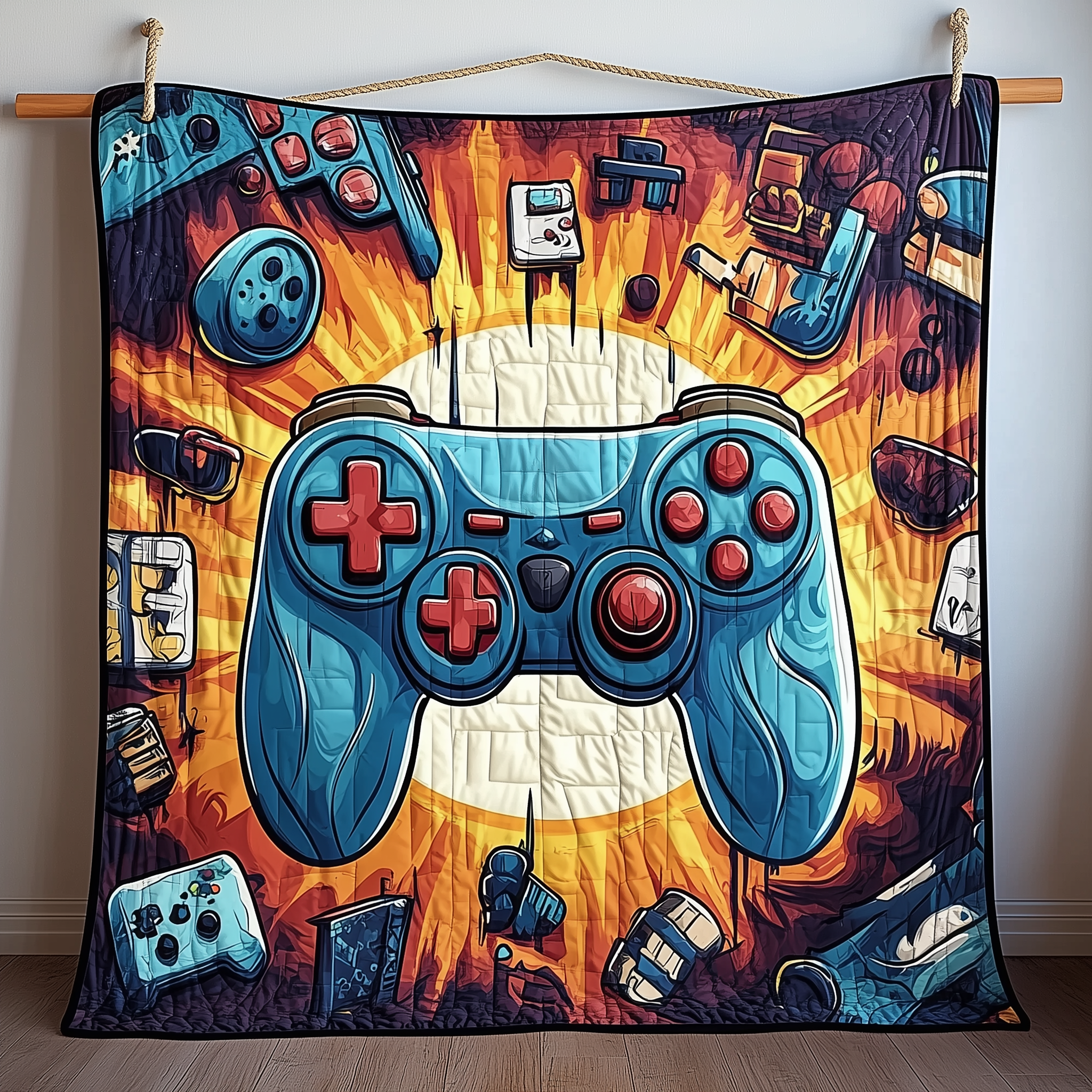 Art of Gaming Quilted Blanket Christmas Throw Blanket Christmas Presents For Men