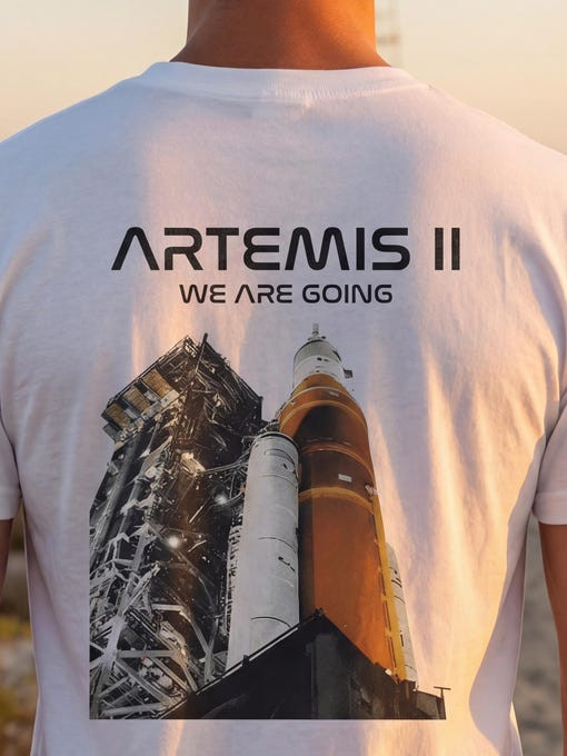 Artemis 2 Mission We're Going T-Shirt NASA Moon Mission 2026 Clothes Present For Astrophile Friends