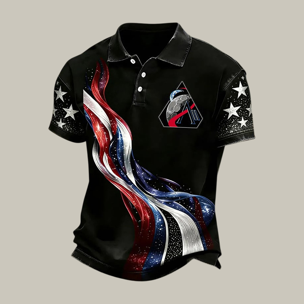Artemis II 2026 Polo Shirt American Space Mission Merch Rocket Nerd Gift