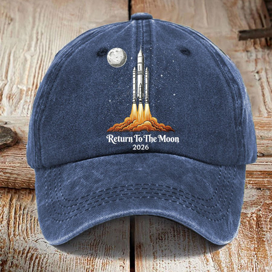 Artemis II 2026 Rocket Launch Hat First Lunar Flyby 2026 Baseball Cap Space Lover Gift