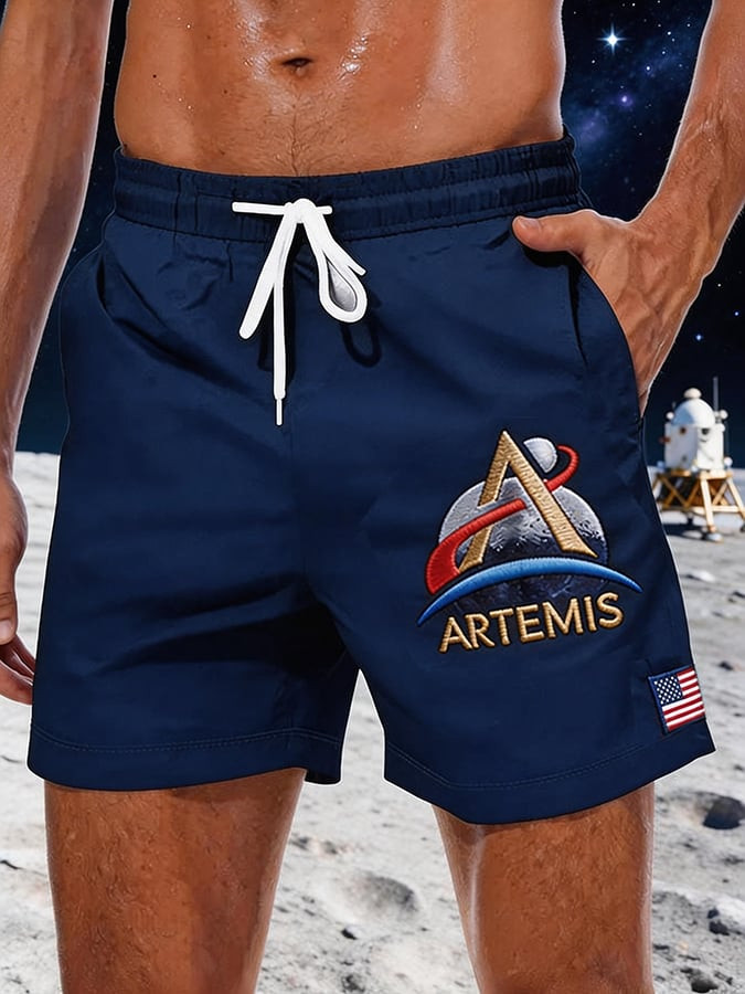 Artemis Ii 2026 Rocket Launch Shorts NASA Artemis Logo Merch Father's Day Gift