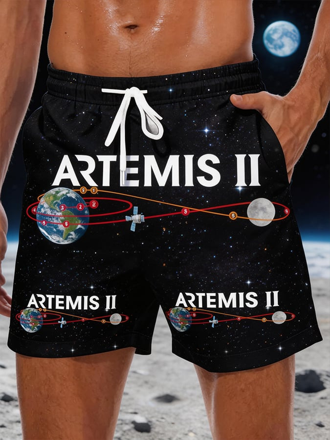 Artemis Ii 2026 Rocket Launch Space Mission Shorts NASA Moon Mission 2026 Merch Gift For Dad