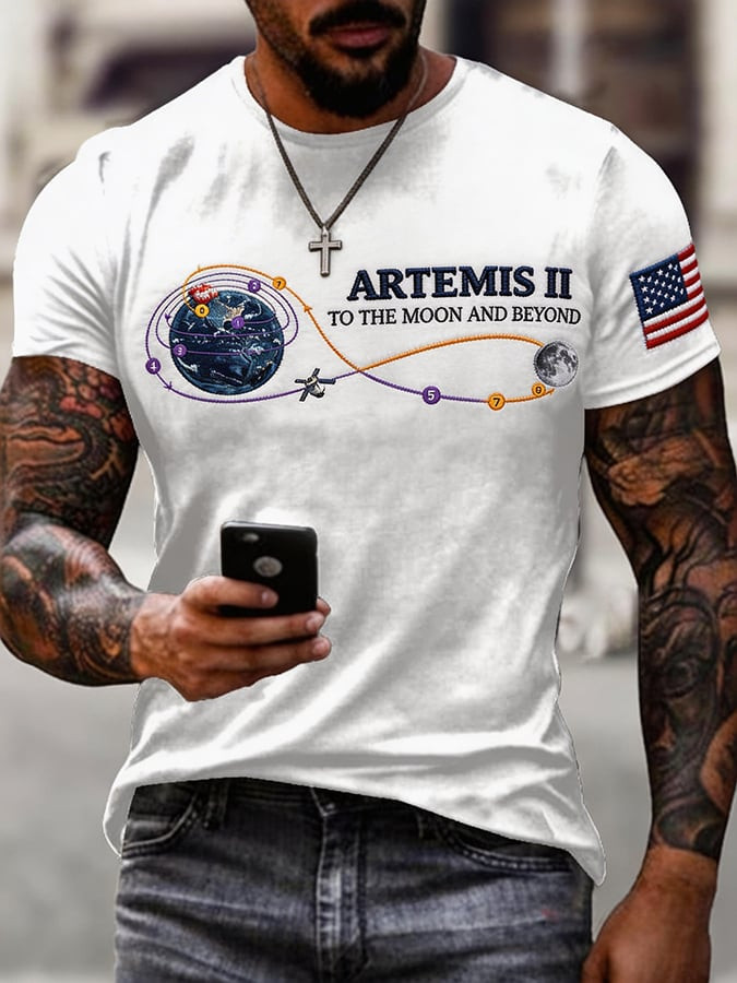 Artemis II 2026 Rocket Launch T-Shirt First Lunar Flyby 2026 Clothes Present For Husband