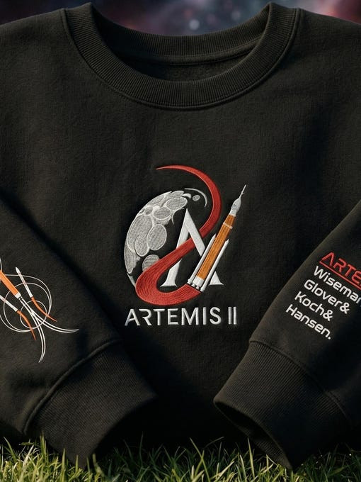 Artemis II 2026 Sweatshirt Rocket Moon Apparel Future Astronaut Gift