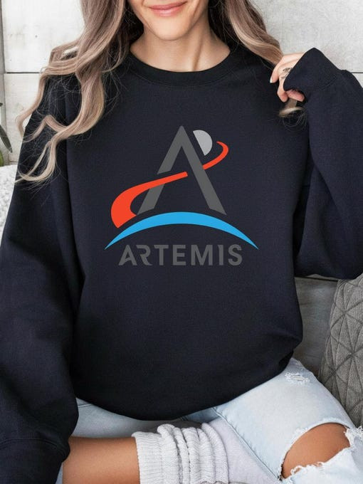 Artemis II 2026 Sweatshirt Space Exploration Mission Merchandise Gift For Aspiring Astronauts