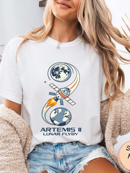Artemis II 2026 T-Shirt Artemis II Lunar Pioneer Merch Gift For Science Teacher