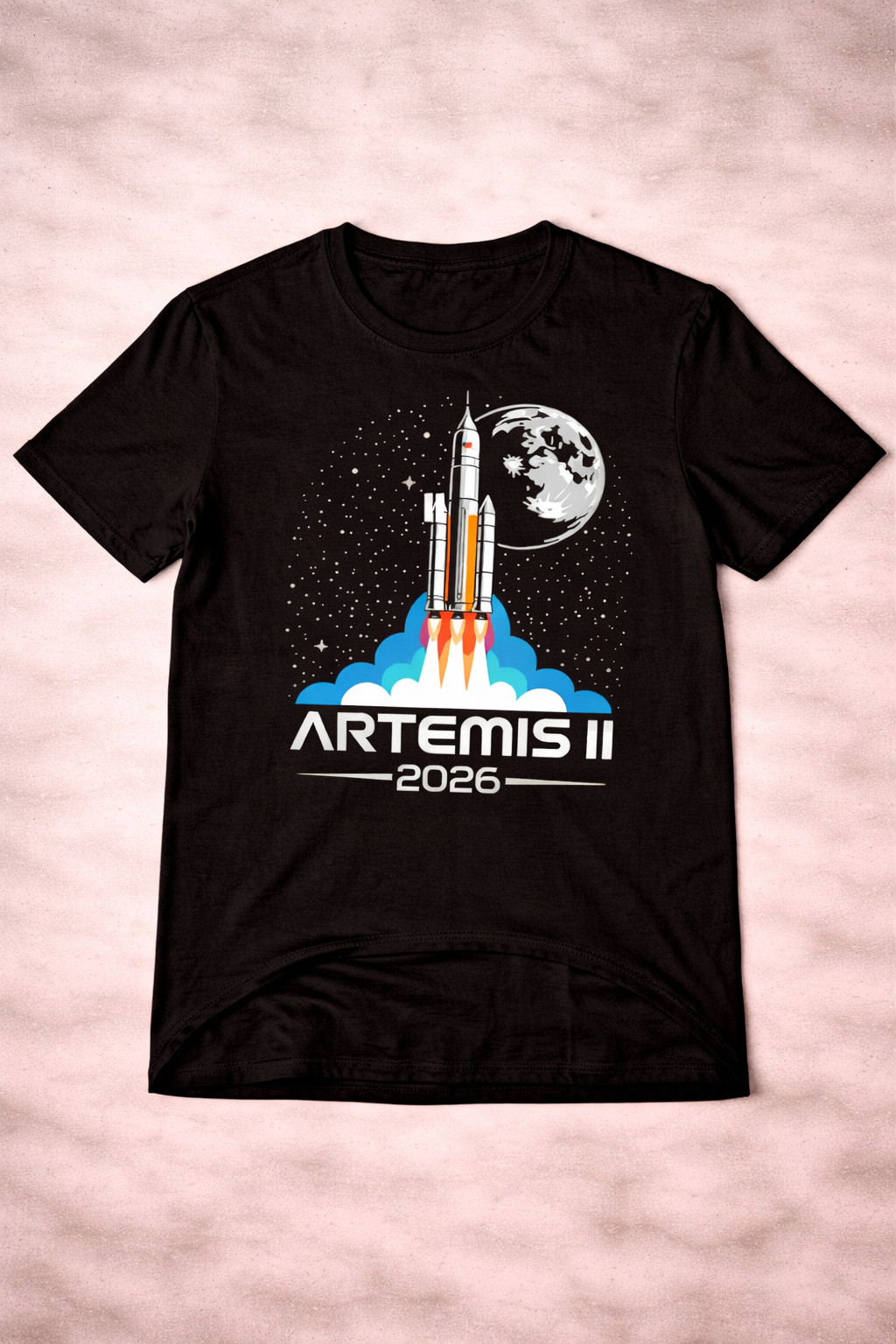 Artemis II 2026 T-Shirt Lunar Mission Space Exploration Clothing Gift For Men