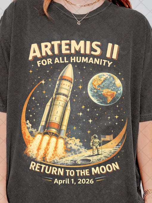 Artemis II 2026 T-Shirt Return To The Moon 2026 Tee Science Student Gift