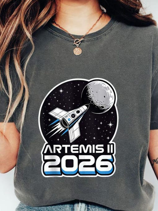 Artemis II 2026 T-Shirt Rocket And Moon Clothes Gift For Future Astronaut