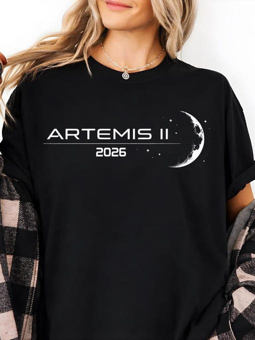 Artemis II 2026 T-Shirt Space Exploration Future Shirt Gift For Rocket Engineer
