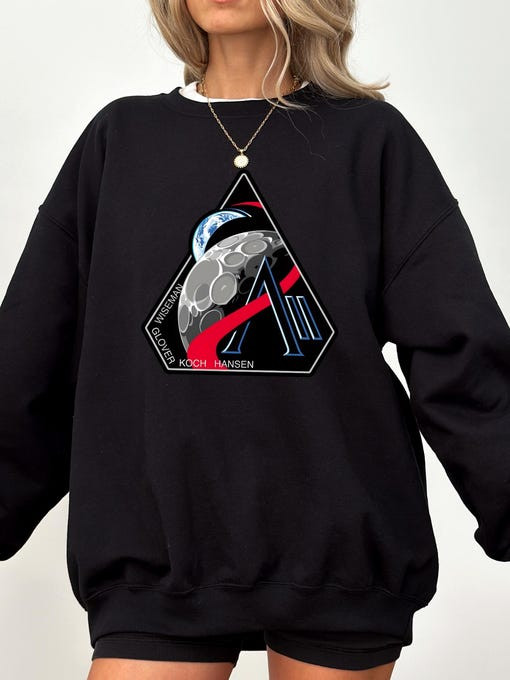 Artemis II Mission 2026 Logo Sweatshirt NASA Moon Mission 2026 Apparel Present For Her