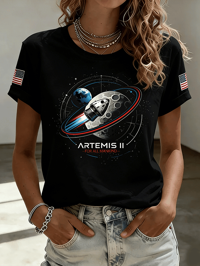 Artemis II Mission 2026 T-Shirt Landing On The Moon Shirt Artemis II Lover Gift