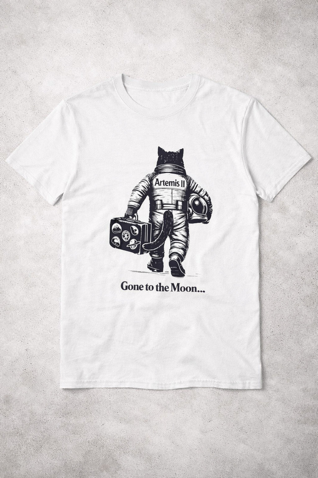 Artemis II Mission Cat Astronaut Gone The Moon T-Shirt NASA Moon launch 2026 Apparel Gift For Asteophiles