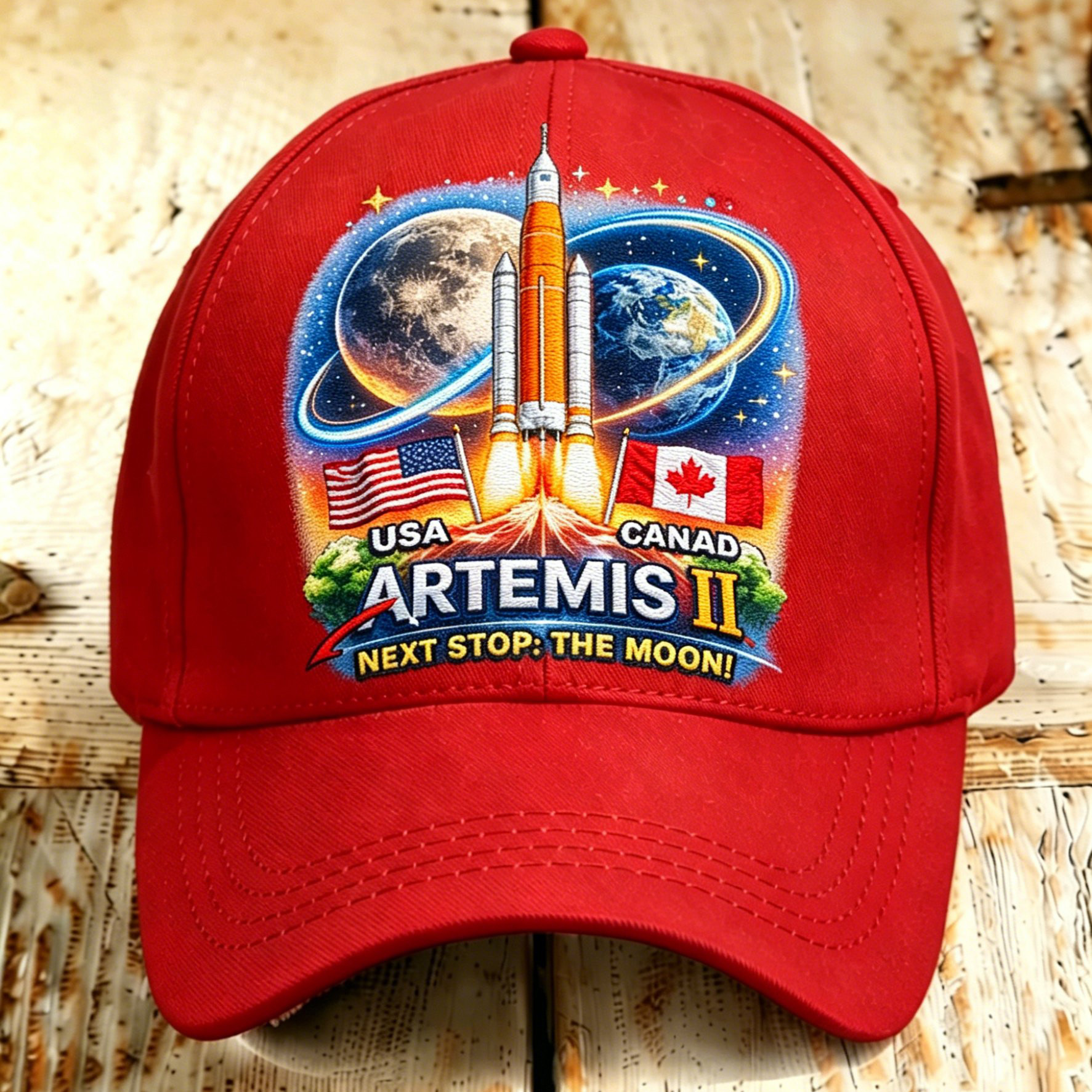 Artemis II Mission Hat Next Stop The Moon Cap Science Student Gift
