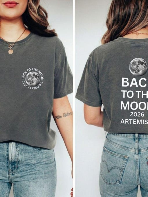 Artemis II Mission T-Shirt Back To Moon Clothes Gift For Science Geeks