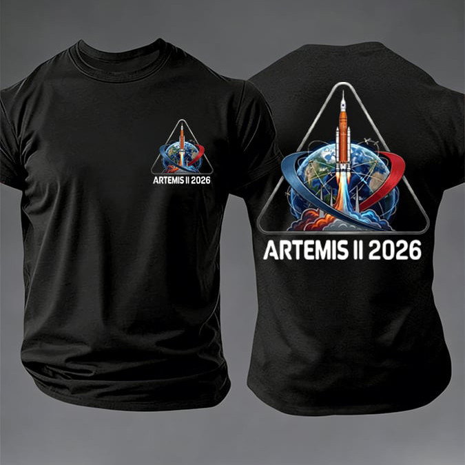 Artemis II Mission T-Shirt Rocket Launch Around E Clothes Gift For Universe Explorer