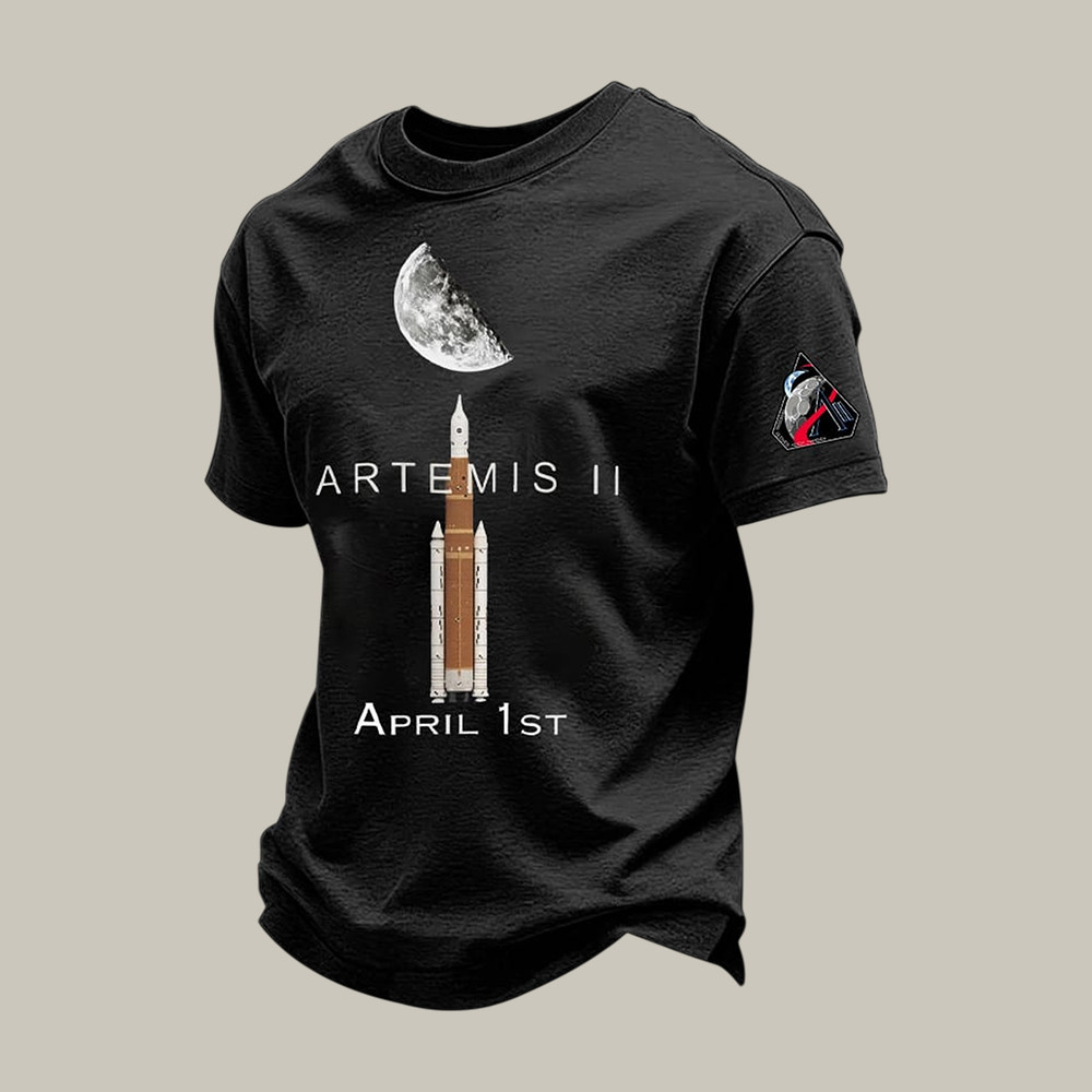 Artemis II Mission T-Shirt Rocket Launch To Moon Tee Gift For Galaxy Dreamer