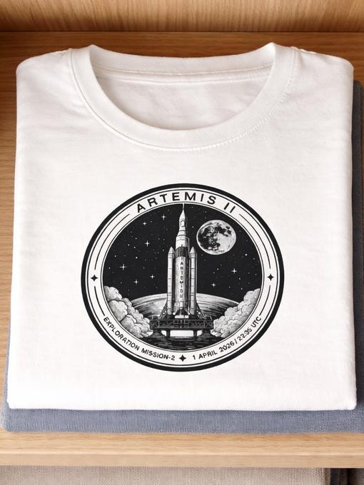 Artemis II Mission T-Shirt Space Exploration Apparel Gift For Astronomy Fans