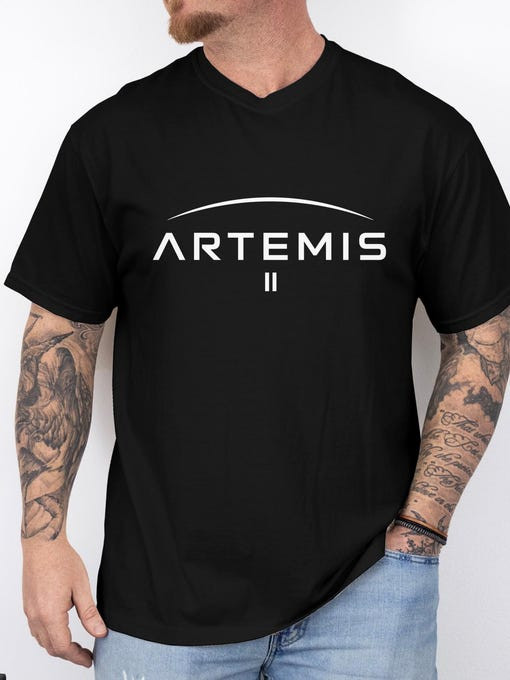 Artemis II Mission T-Shirt Space Exploration Logo Tee Gift For Future Astronaut