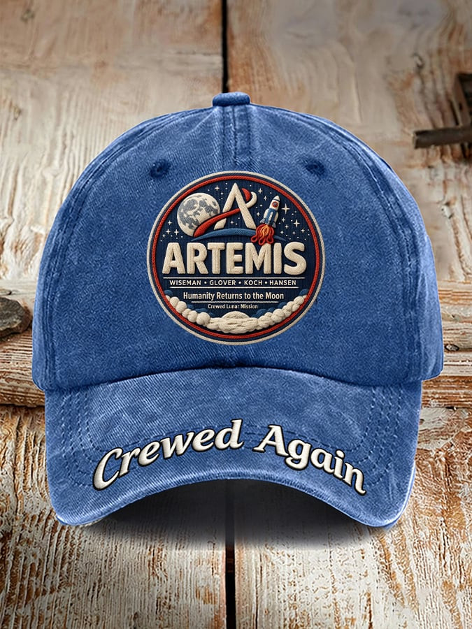 Artemis II Moon Mission Baseball Cap Crewed Again NASA Inspired Hat Gift For Men