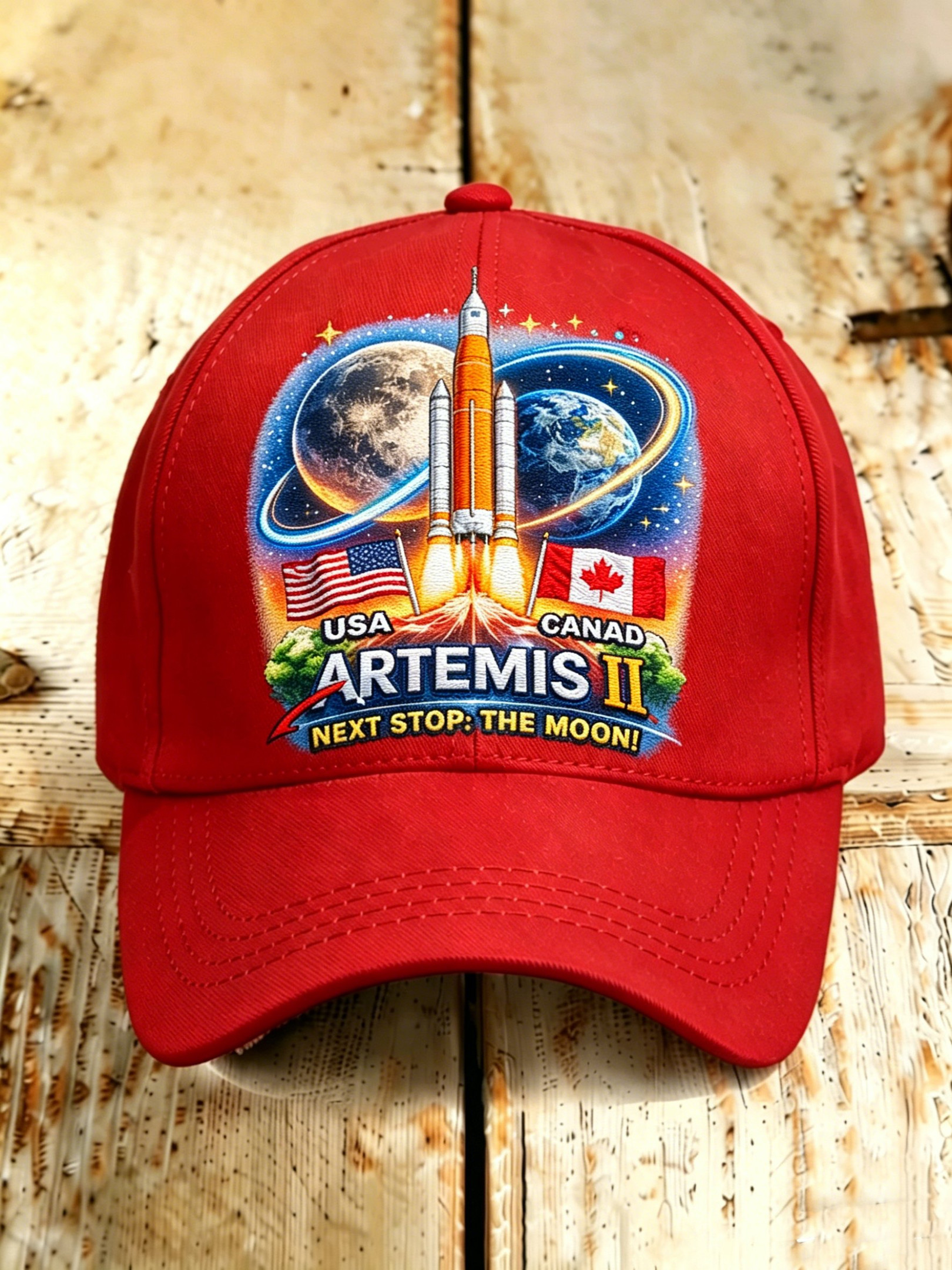 Artemis II Moon Mission Baseball Cap NASA Inspired 2026 Space Exploration Hat Gift Ideas
