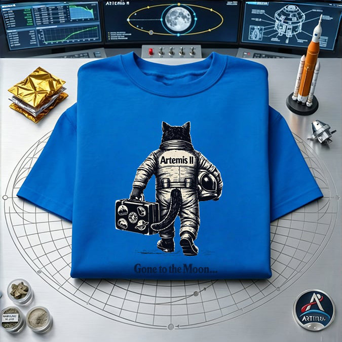 Artemis II Moon Mission Themed Long Sleeve Shirt NASA Moon Mission 2026 Apparel