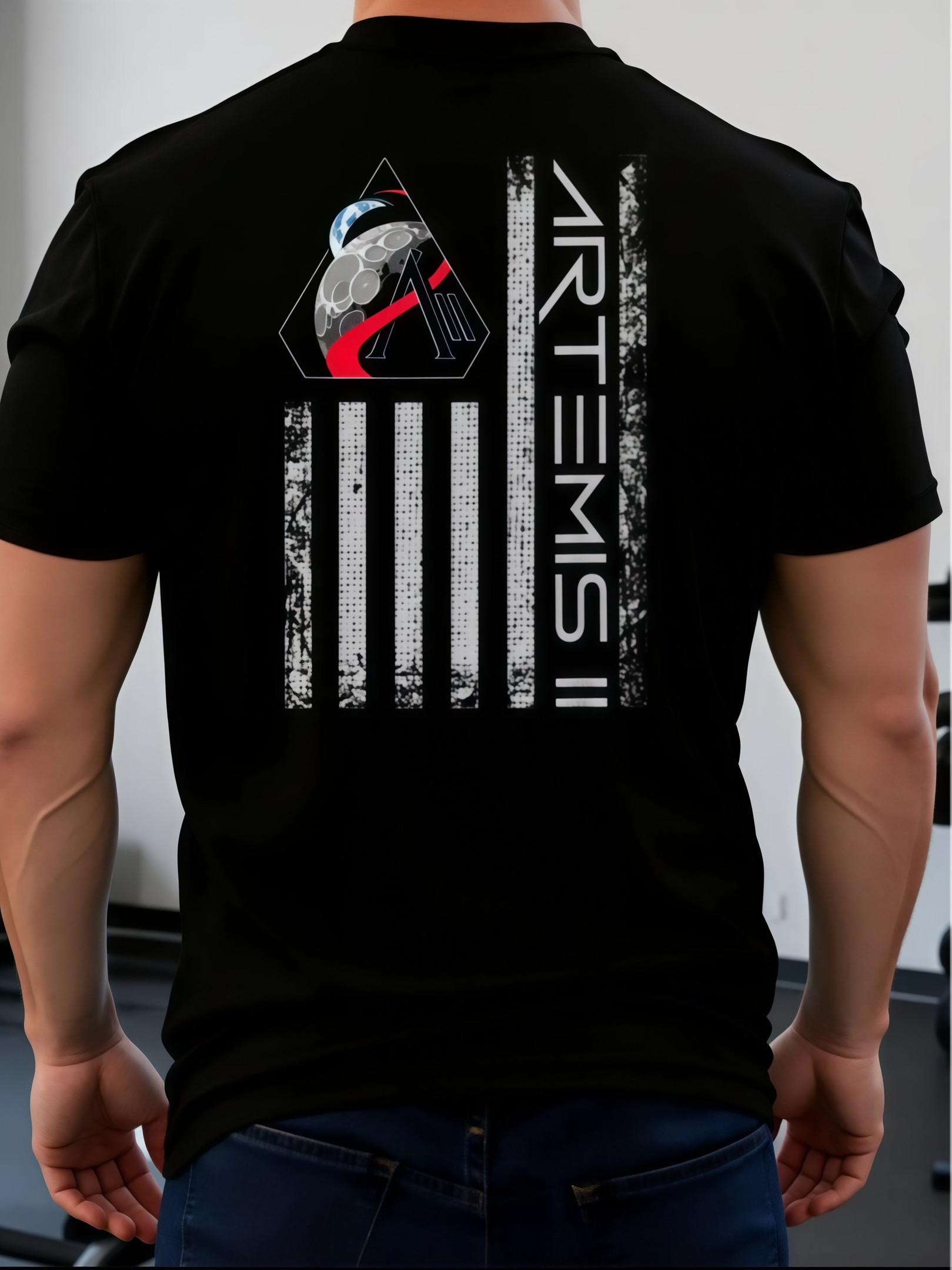 Artemis II Moon Mission Themed T-Shirt Modern NASA Graphic Tee Present For Astronomy Lovers