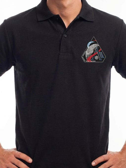 Artemis II NASA Mission Polo Shirt Space Exploration Patch Clothing Astronomy Fan Gift