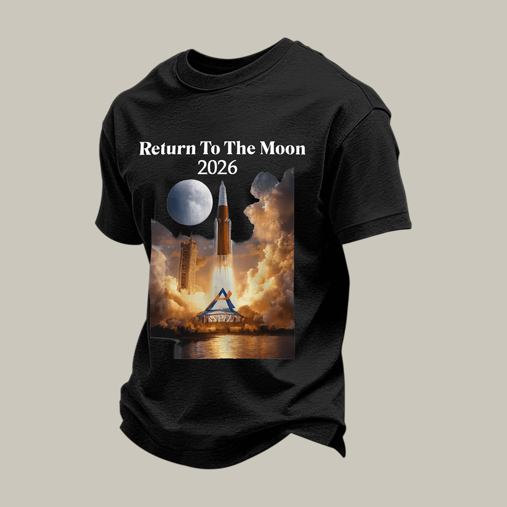 Artemis II NASA Mission T-Shirt Return To The Moon 2026 Clothing Gift For Space Lover