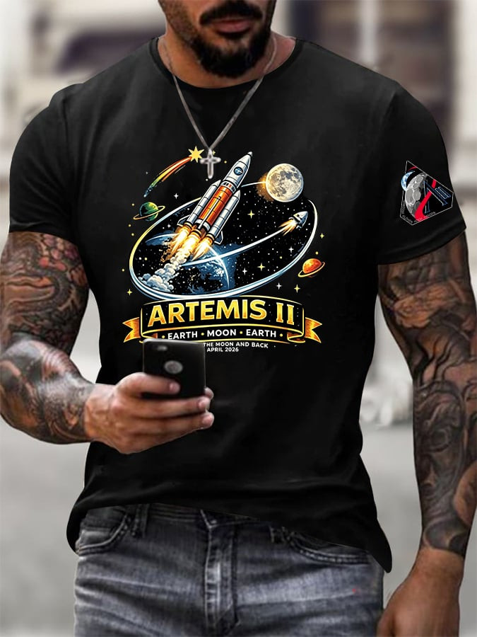 Artemis II NASA Mission T-Shirt SLS Rocket Launch Merchandise Gift For Aspiring Astronauts