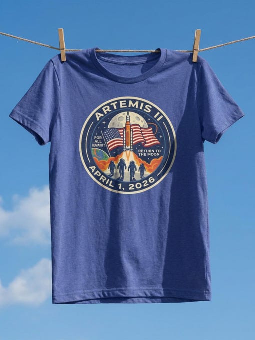 Artemis II NASA Mission T-Shirt Space Exploration Patch Merchandise Gift For Universe Explorer