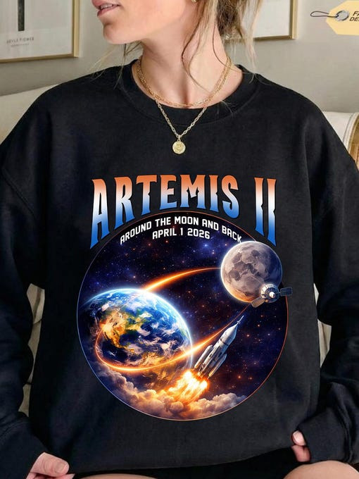 Artemis II Rocket Retro 2026 Space Mission T-Shirt NASA Inspired Streetwear Shirt Gift For Fans