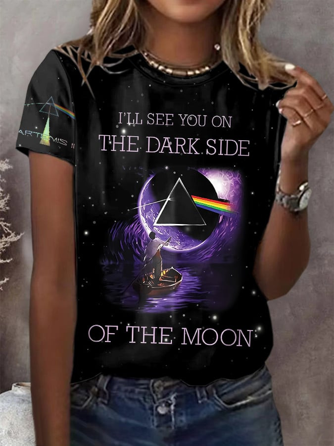 Artemis II See You On The Dark Side Of The Moon T-Shirt First Lunar Flyby 2026 Clothes