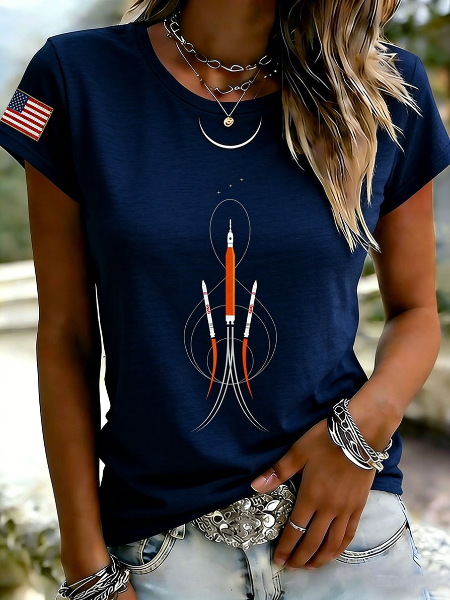 Artemis Rocket T-Shirt NASA Moon Mission Space Rocket Clothing Space Lover Gift