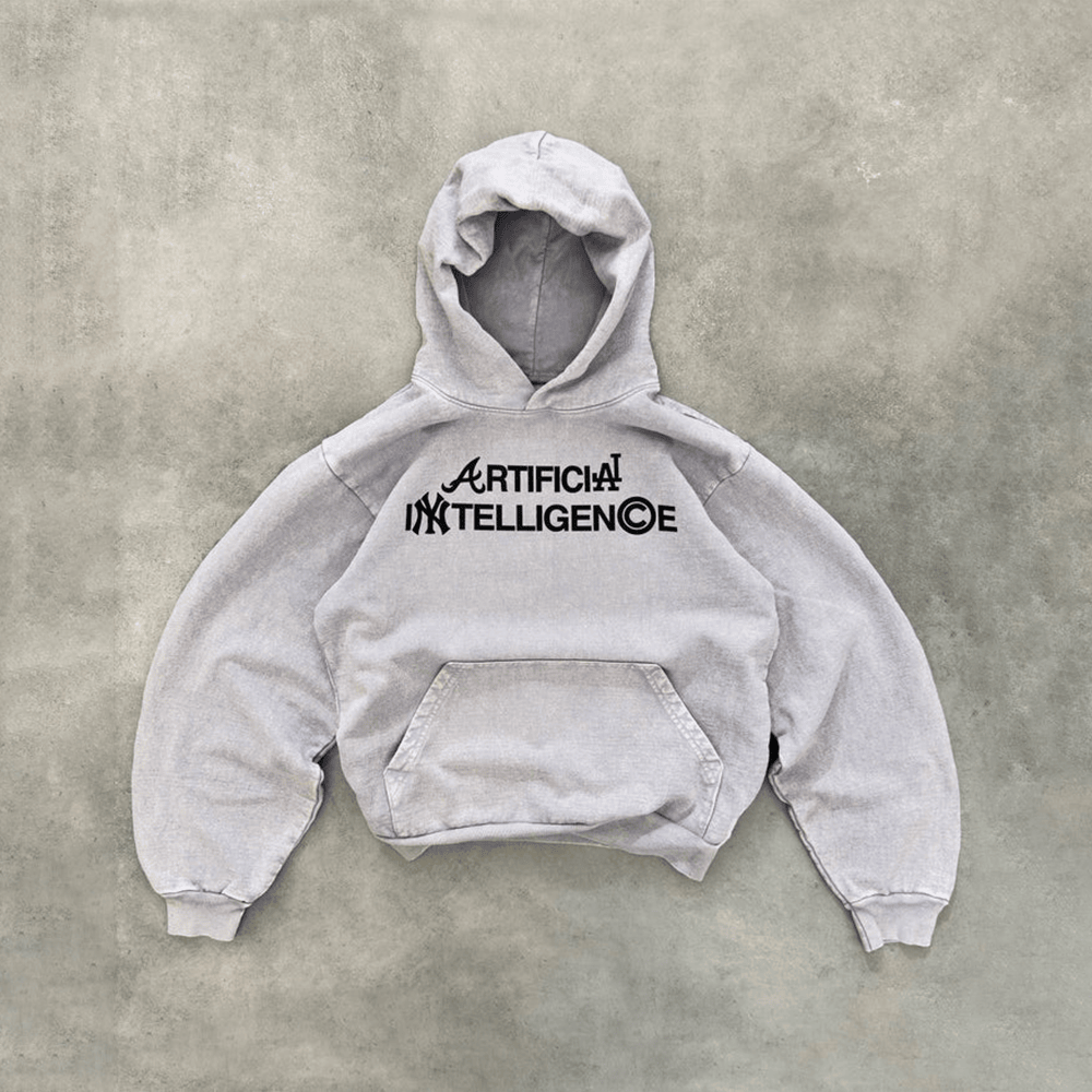 Artificial Intelligence Hoodie Grey Hoodie Best Father's Day Gifts Artificial Intelligence Hoodie Grey Hoodie Best Father's Day Gifts