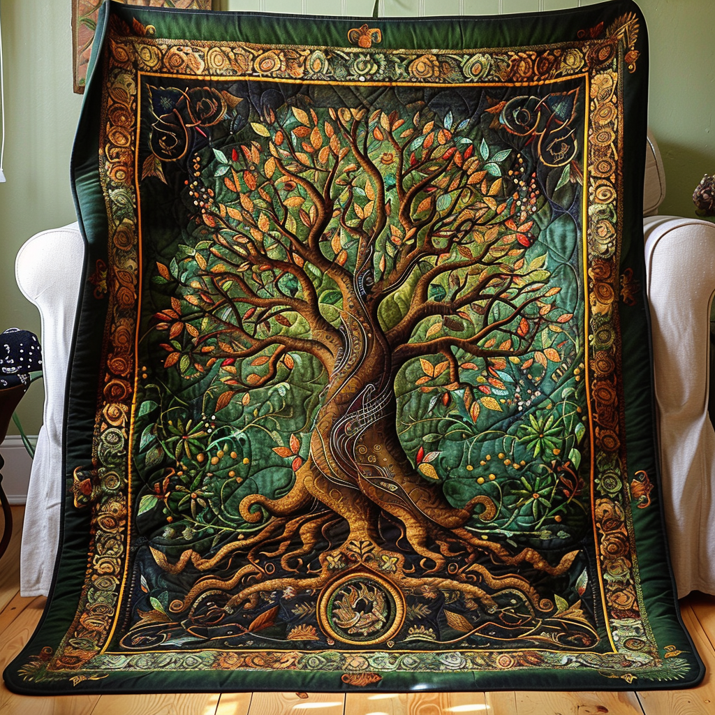 Artisan Celtic Knot Tree of Life Quilted Blanket Tree Of Life Gifts For Her