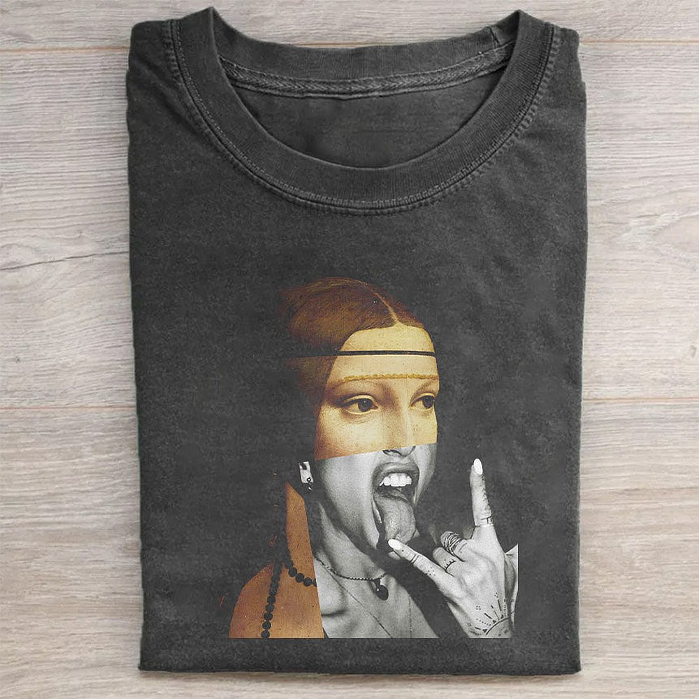 Artistic Graphic Print T-Shirt With Unique Design For Men And Women Casual Fashion Tee