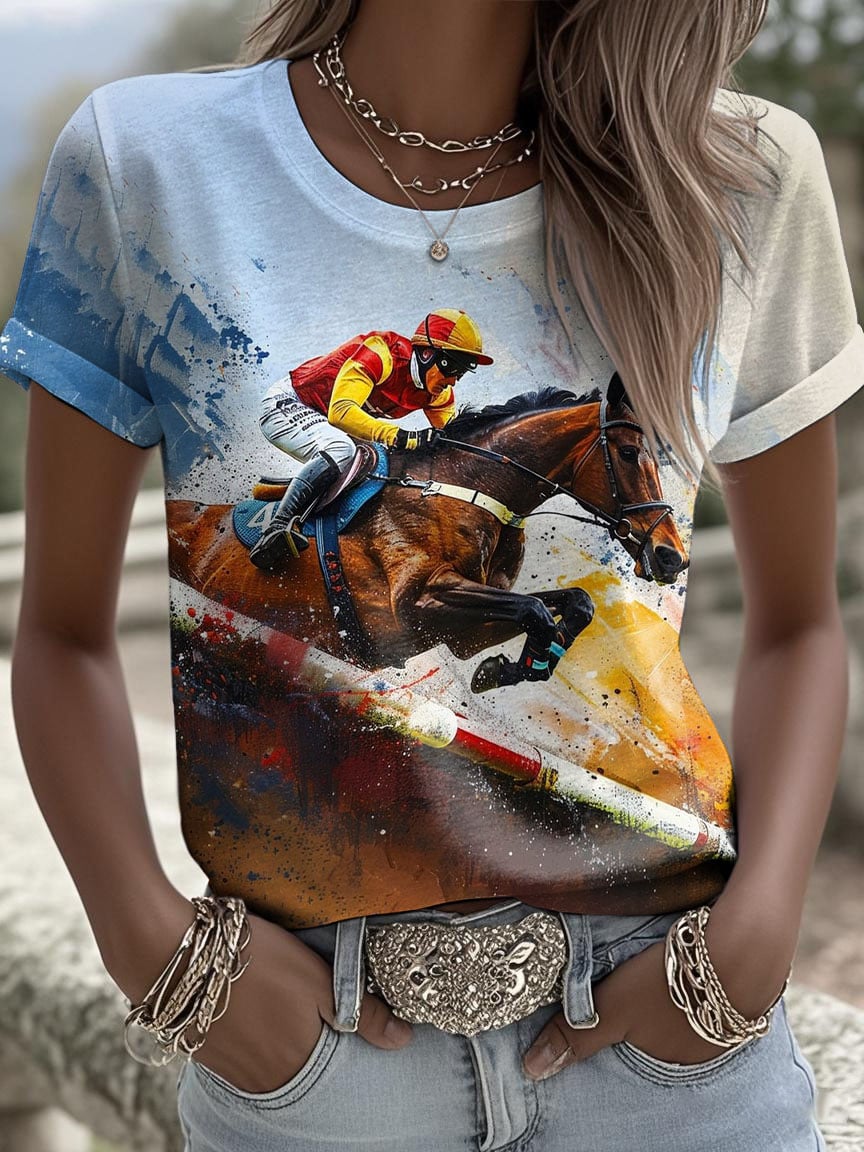 Artistic Patterns Of Horse Racing T-Shirt Kentucky Derby 2026 Merch Best Gift For Horse Racing Fans
