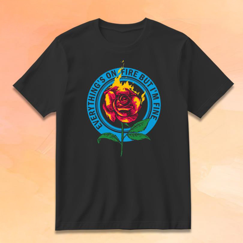 As December Falls Merch Rose Clothing T-Shirt Best Gifts For Music Lovers