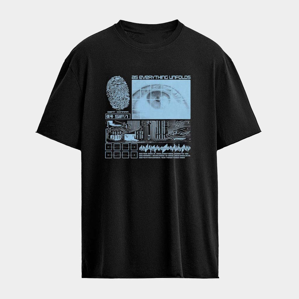 As Everything Unfolds Merch Profile Card Eye Handprint T-Shirt Present For Rock Lovers