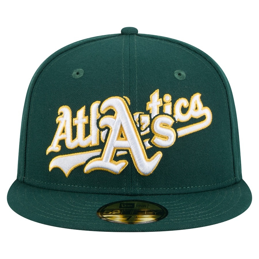 A's Overlap Hat New Era Oakland Athletics 59Fifty Fitted Cap MLB Baseball Fan Gift Ideas