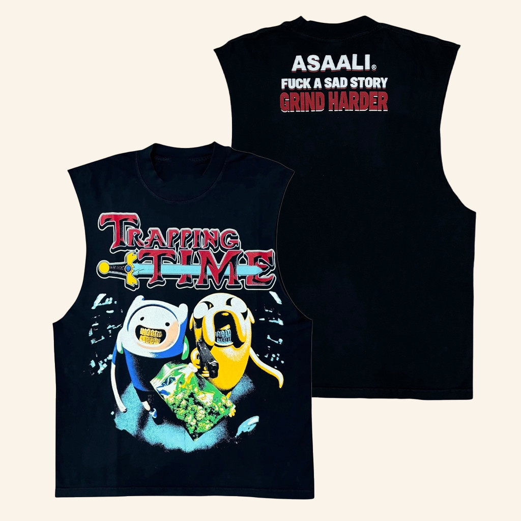 Asaali Merch Fck A Sad Story Grind Harder Tank Top Trapping Time Tank Gifts For Friends