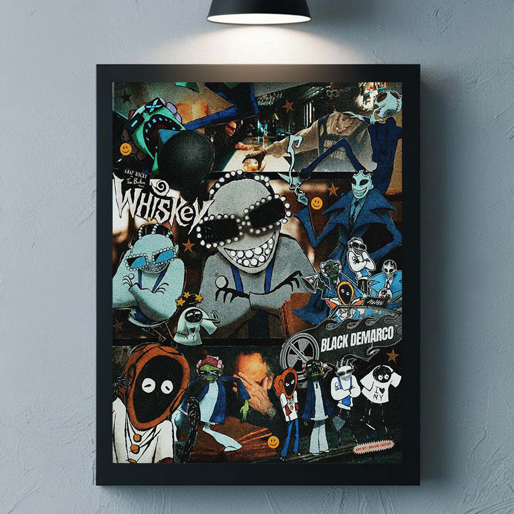 Asap Rocky Don't Be Dumb Whiskey Black Demarco Home Decor Poster Asap Rocky Merch Asap Rocky Don't Be Dumb Whiskey Black Demarco Home Decor Poster Asap Rocky Merch