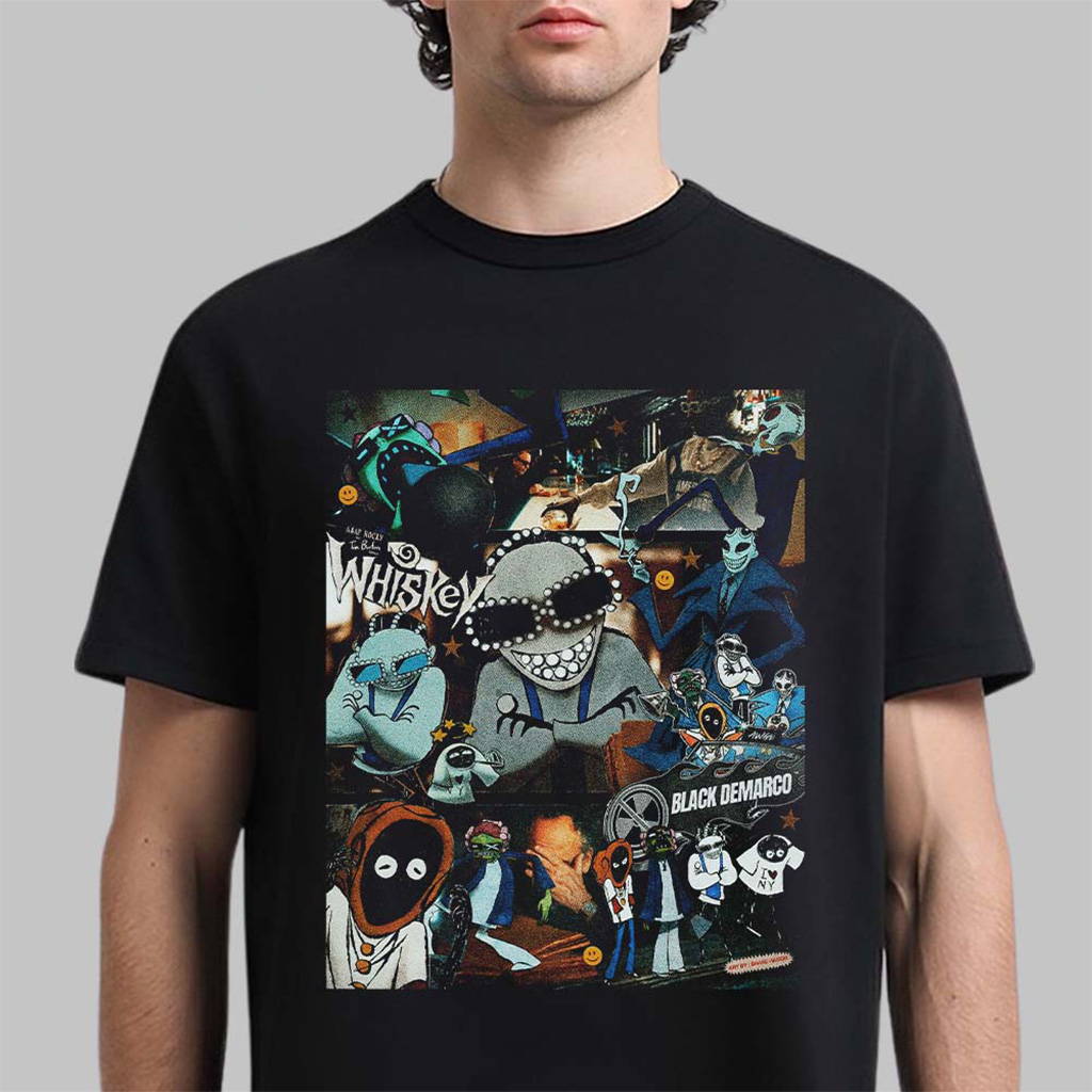 Asap Rocky Don't Be Dumb Whiskey Black Demarco T-Shirt Asap Rocky Merch Gifts For Rapper Fan