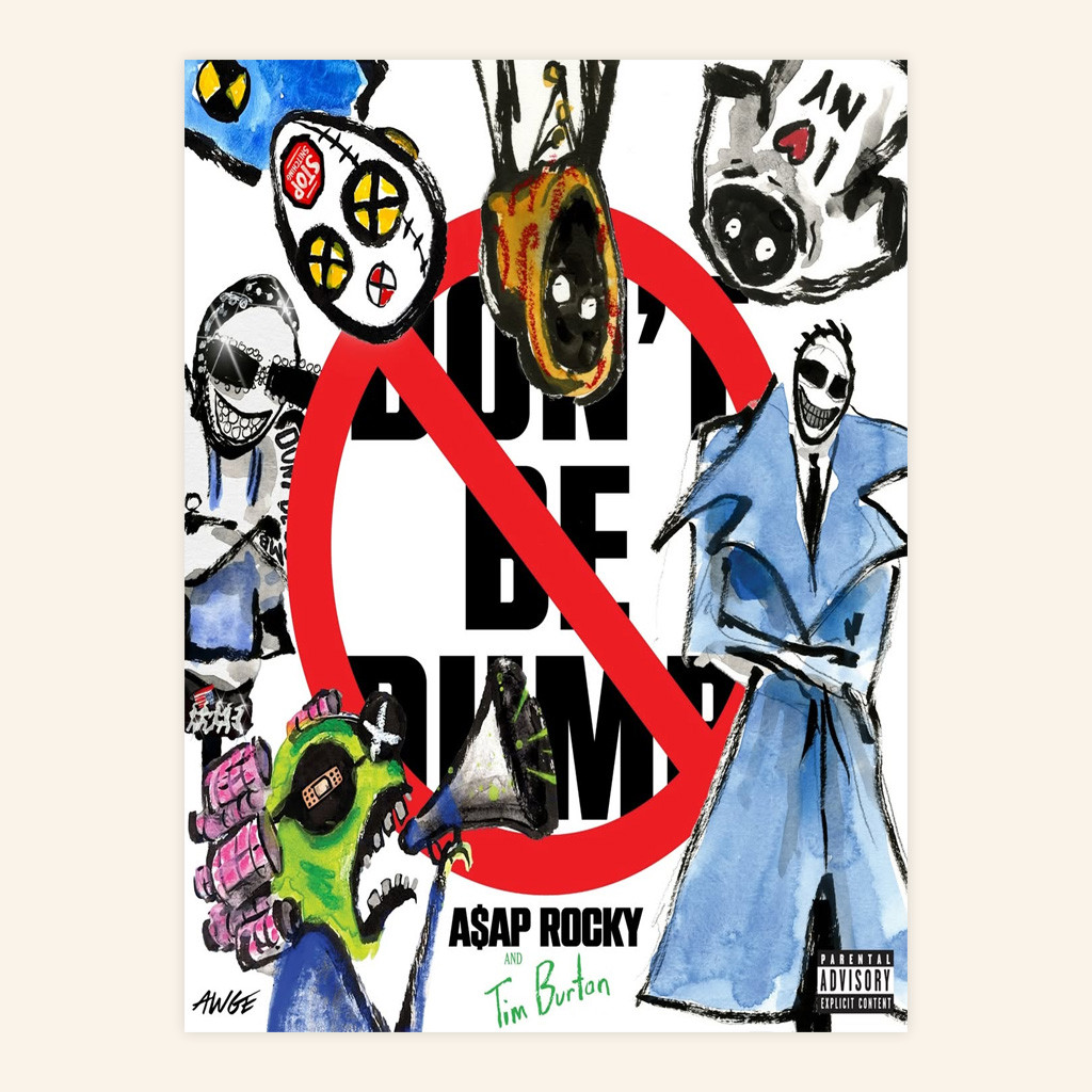 ASAP Rocky Merch Don't Be Dumb Poster Wall Art Decor Best Gifts For Rap Lovers