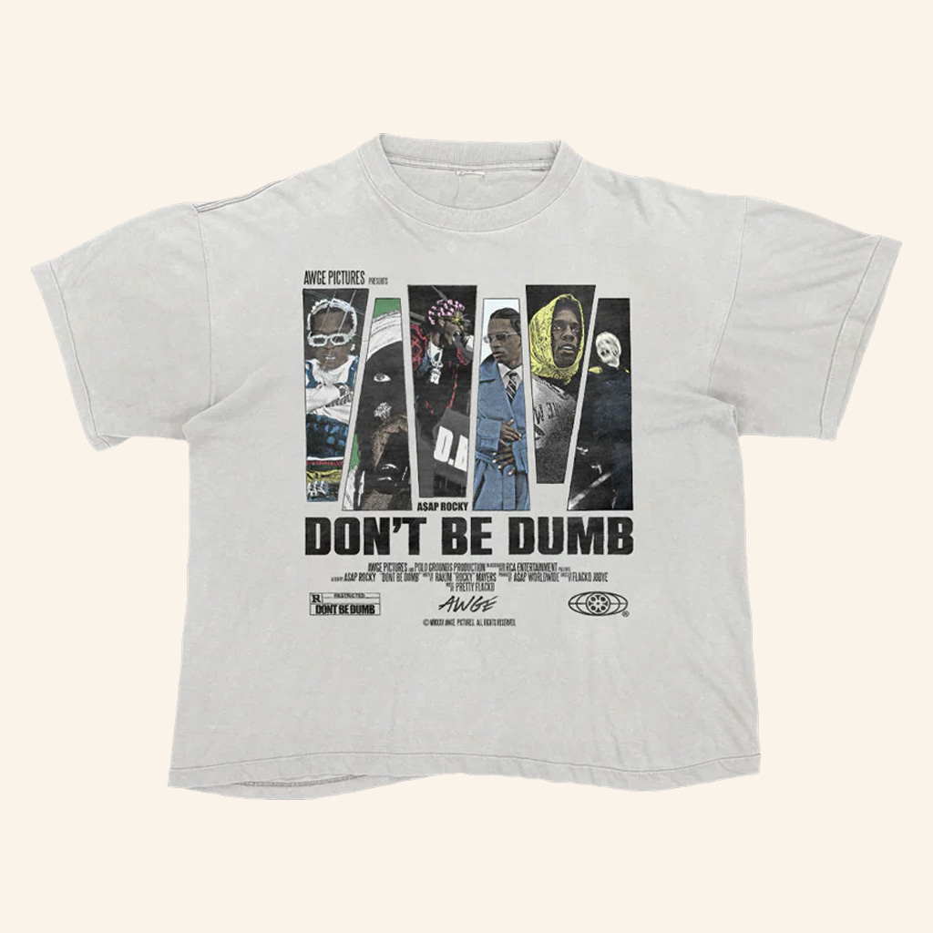 ASAP Rocky Merch Group T-Shirt Don't Be Dumb Shirt Gift Ideas For Rap Lovers
