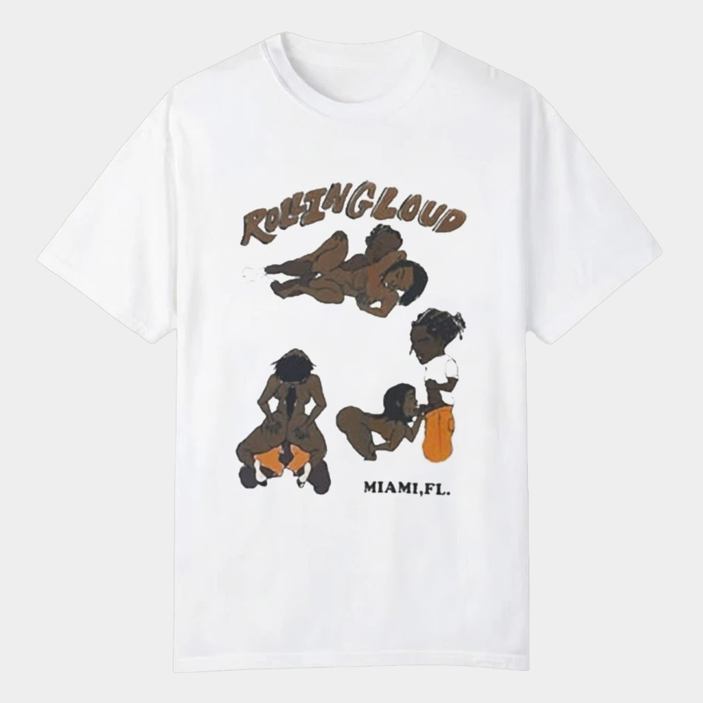 ASAP Rocky Rolling Loud Miami FL T-Shirt ASAP Rocky Merch Gifts For Rapper Fans